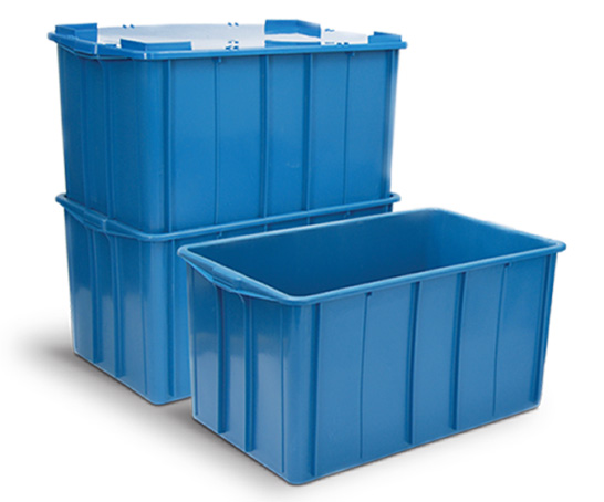 Conjunto de Caixas de Plástico Organizadoras 3,8 L com Tampa Empilhável 3  Peças - Loja Plasútil